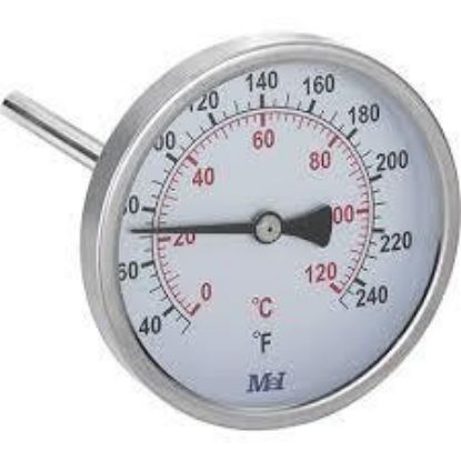 Image de 'Thermomètre D80 Inox 0 à 120°C - L100mm'