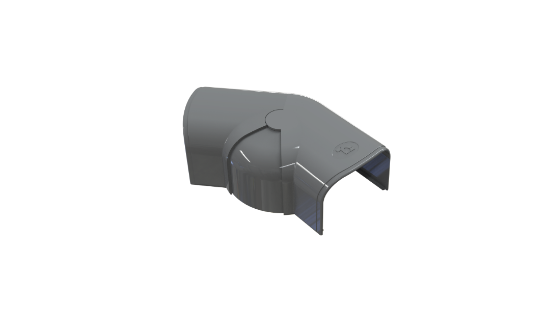 Image de 'Coude plat règlable Optima Gris 7016 - 75'
