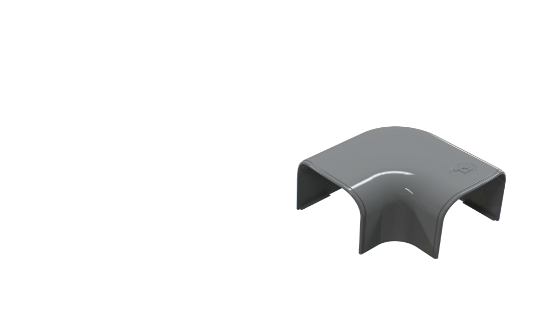 Picture of Coude plat Optima Gris 7016 - 102