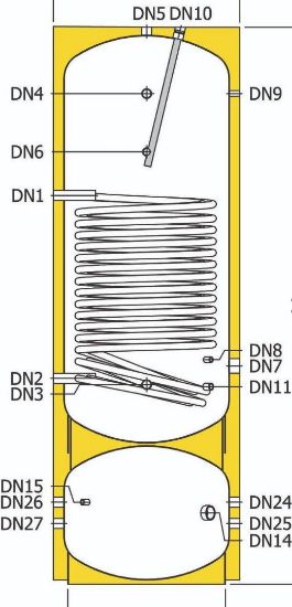 Picture of Ballon tampon avec échangeur 269L - Chaud et froid