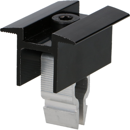 Image de 'Pince rail intermédiaire 30x55 Alu noir'