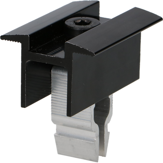 Image de 'Pince rail intermédiaire 30x55 Alu noir'