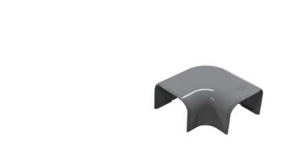 Image de Coude plat Optima Gris 7016 - 135