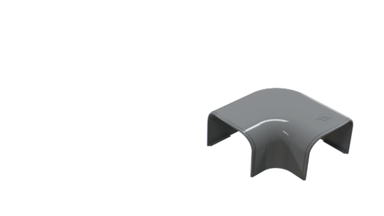 Image de Coude plat Optima Gris 7016 - 135