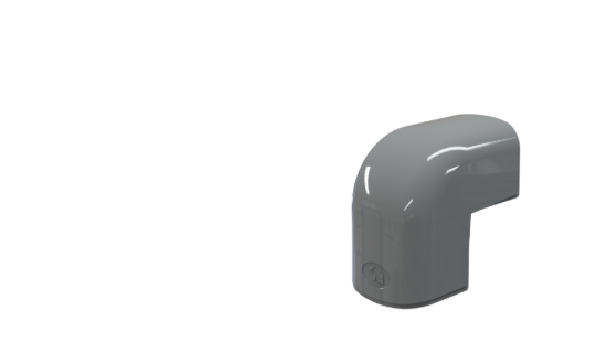 Bild von Coude extérieur Optima Gris 7016 - 102